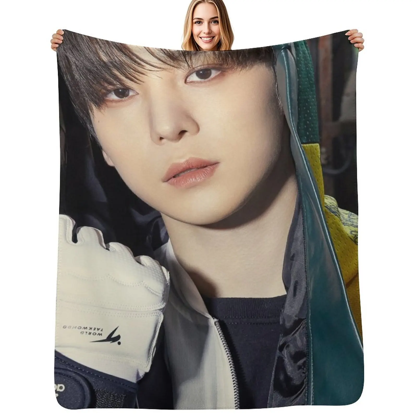 ATEEZ YUNHO “BEYOND : ZERO” Throw Blanket Bed for sofa wednesday Decorative Sofas Giant Sofa Blankets