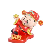 

Car Ornaments Nodding Money God Statue Mini Alloy Dashboard Decor Home Office Adorable Charm Car Statue Decor Small