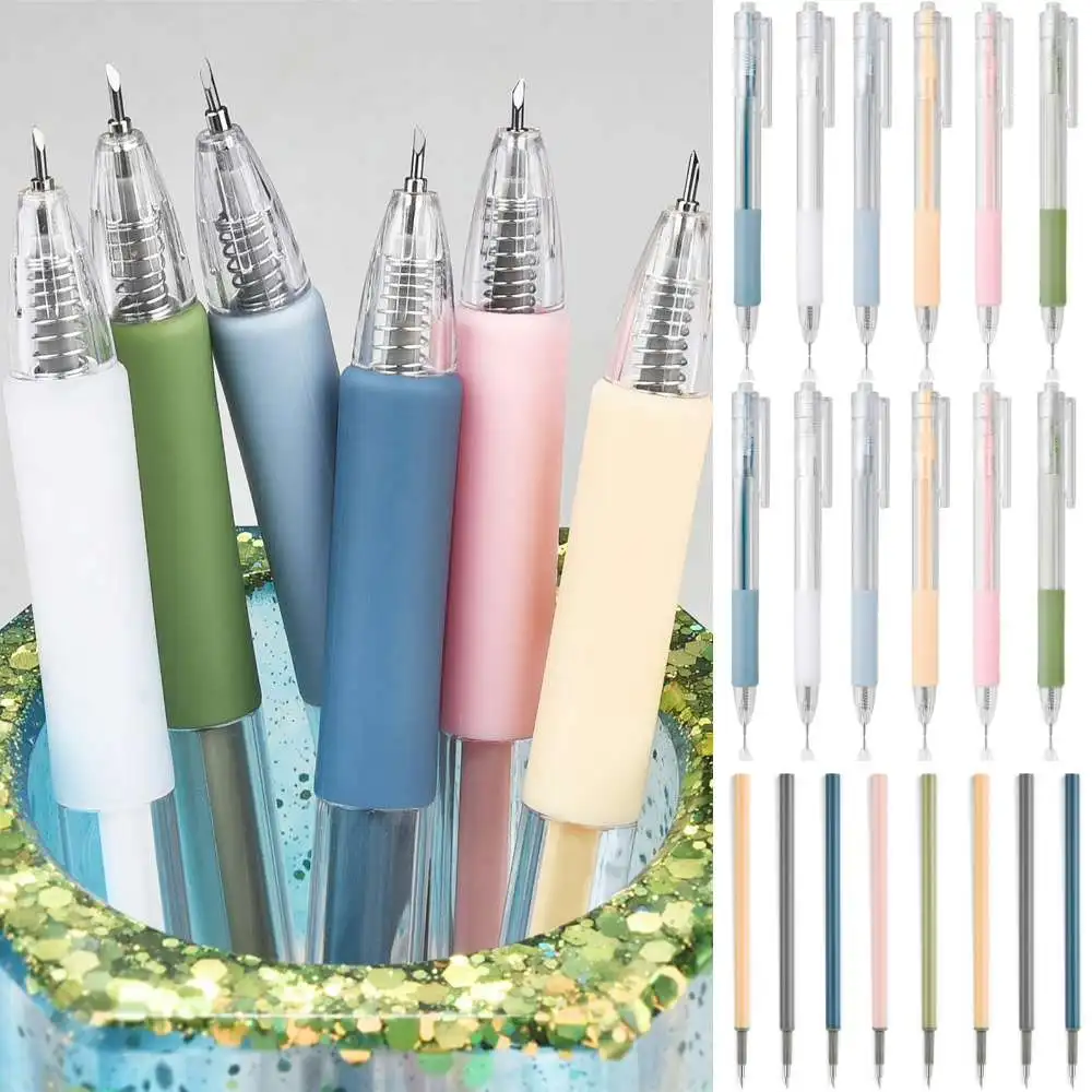 1/5/6Pcs Knife Pen Refill Set Art Utility Paper Cut Knife Scrapbooking Sticker Precision Cutting Tool DIY Craft Supplies Cutter