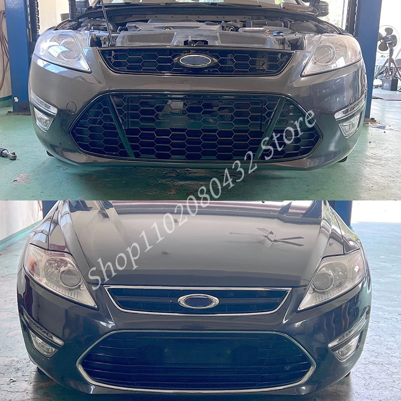 Front Bumper Center Upper Main Grill Grille For Ford Fusion Mondeo 2011-2013 Grill Hood Cover Exterior Accessories