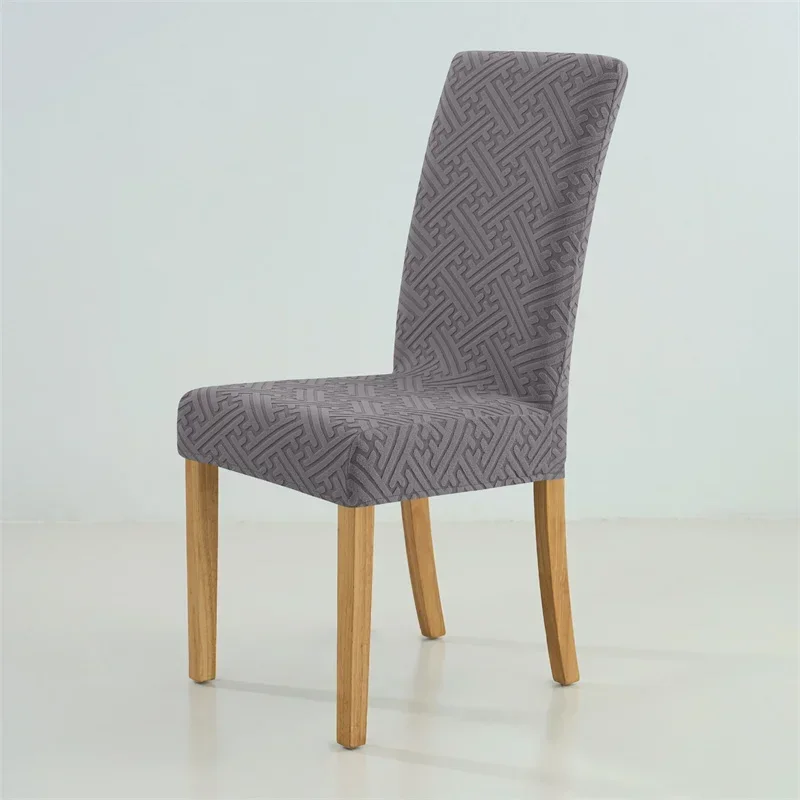 1/4 stücke Jacquard Esszimmer Stuhl Abdeckung Stretch Anti-schmutzig Stuhl Abdeckungen Wohnkultur Küche Sitz Schonbezug für Bankett party Hochzeit – Detail 19