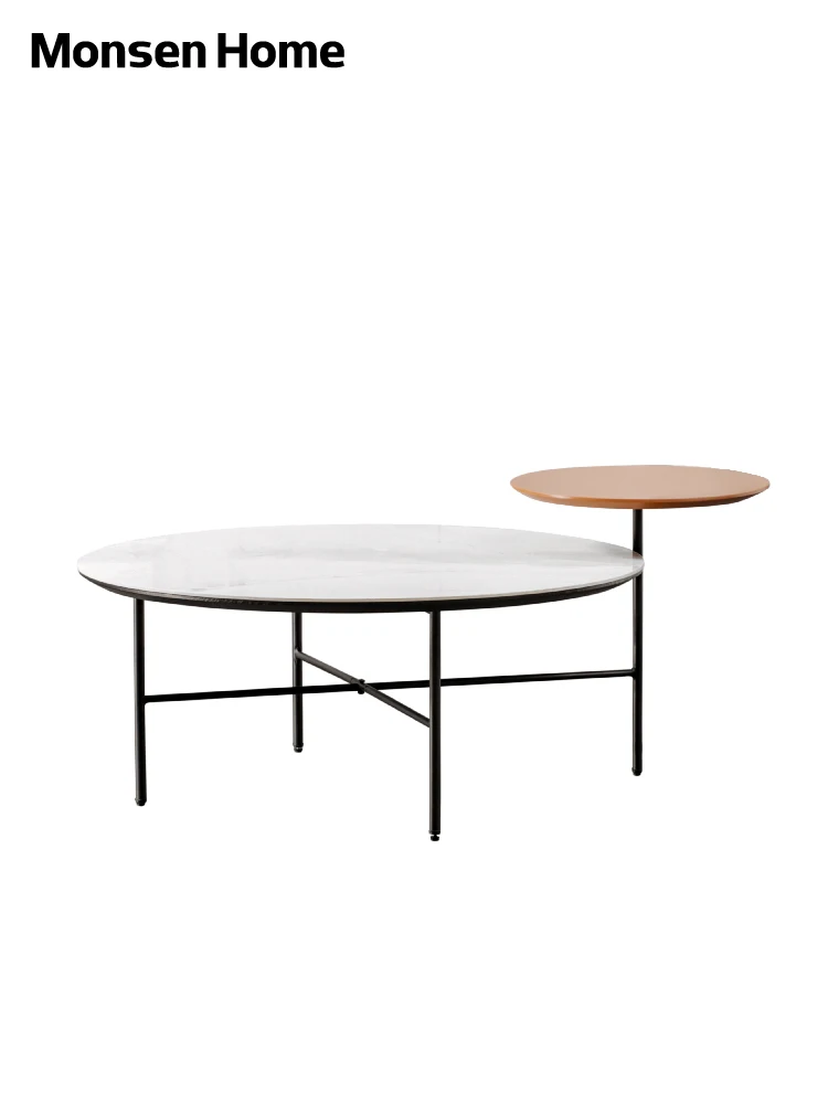 ZL Tea Table Combination Polar Marbling Multi-Layer Living Room Side Table Side Table Coffee Table