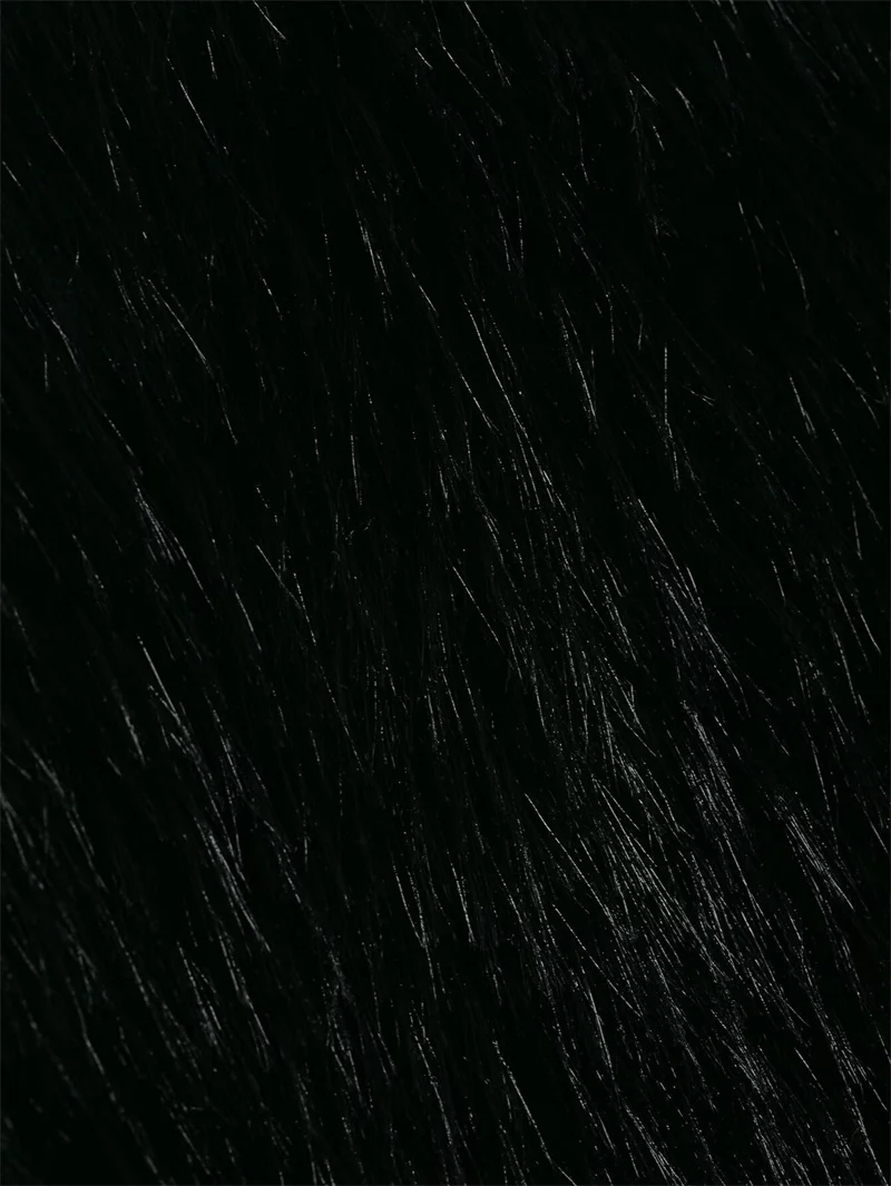 سترة نسائية ذات تأثير من الفرو الصناعي قصيرة الأكمام بلون سادة وسحاب سترة دافئة وغير رسمية للخريف والشتاء