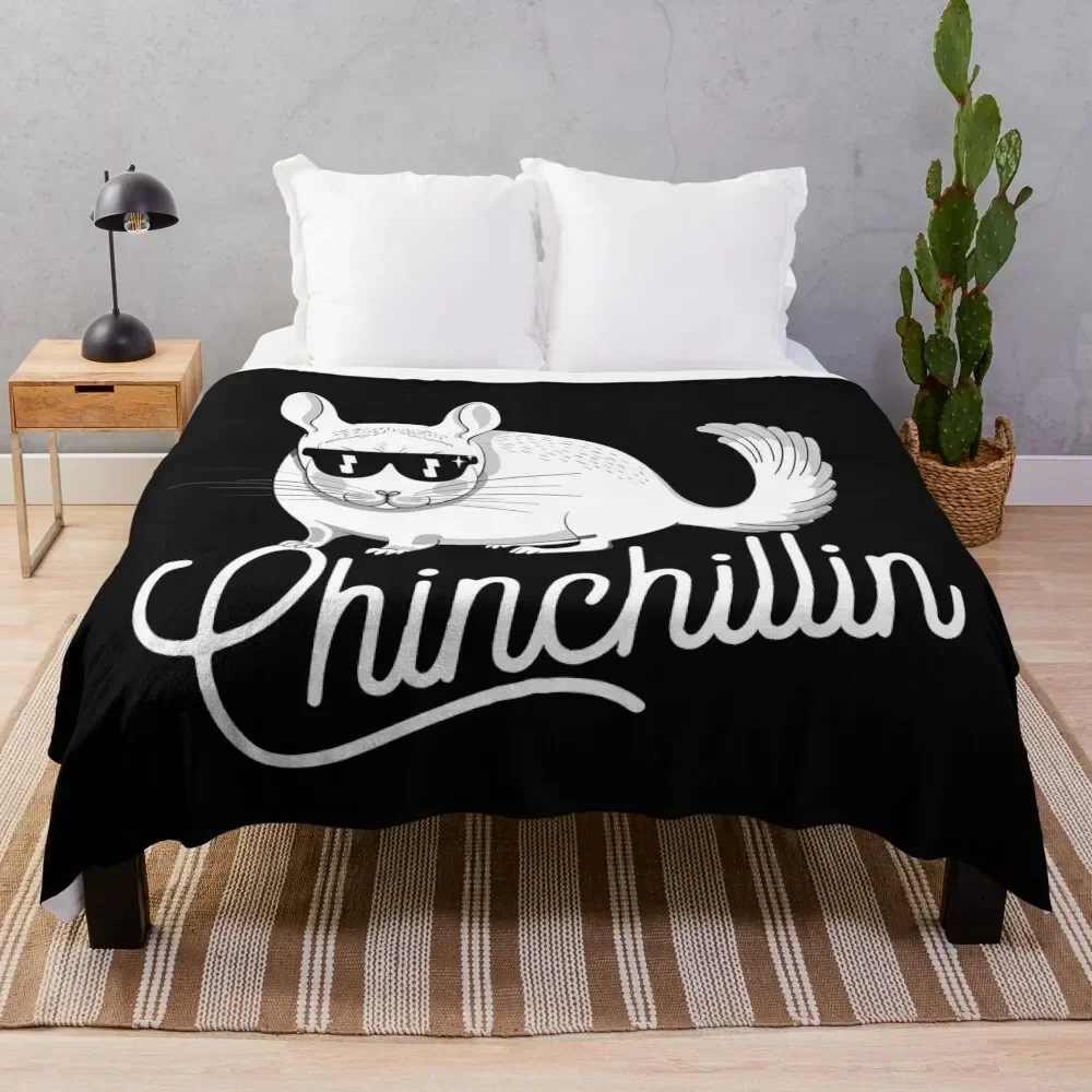 chinchilla chinchillin animal lovers Throw Blanket Personalized Gift Bed linens Blankets