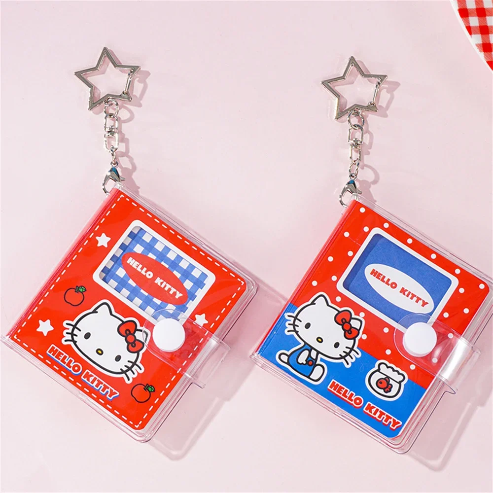 سانريو الكرتون مرحبا كيتي غطاء PVC Kawaii دفتر صغير لطيف مشبك المحمولة قلادة مذكرات كتيب طالب القرطاسية الهدايا