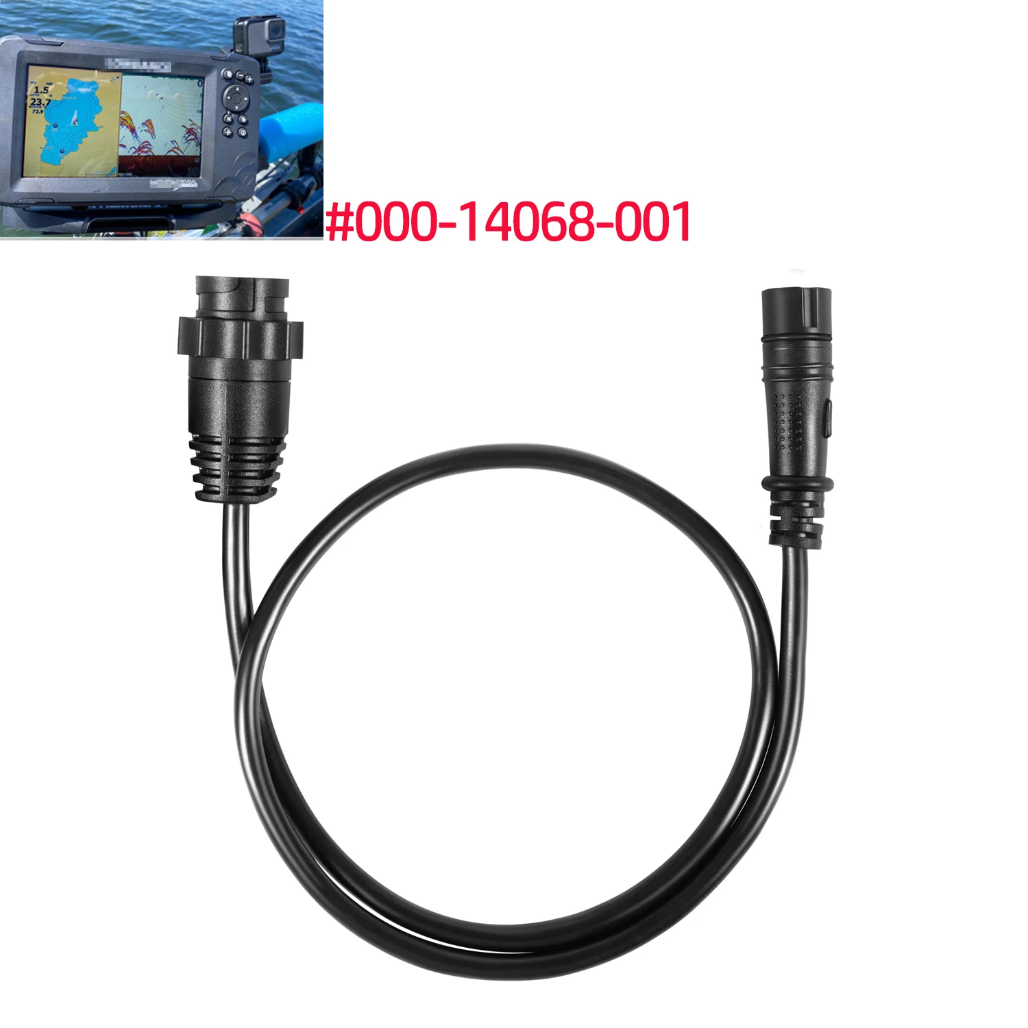 Fishfinder Chartplotter Accessory 7 Pin Transducer Adapter Cable #000-14068-001 for Lowrance Hook²/Reveal & Cruise