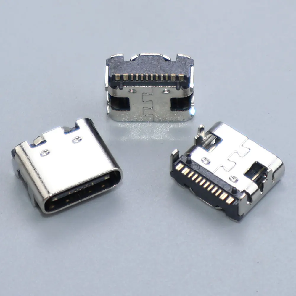 JCD 10-50PCS 16Pin Type-C Vrouwelijke Socket SMT SMD DIP Lader Connector USB 3.1 Plaatsing SMD DIP Voor PCB Hoge Stroom Opladen