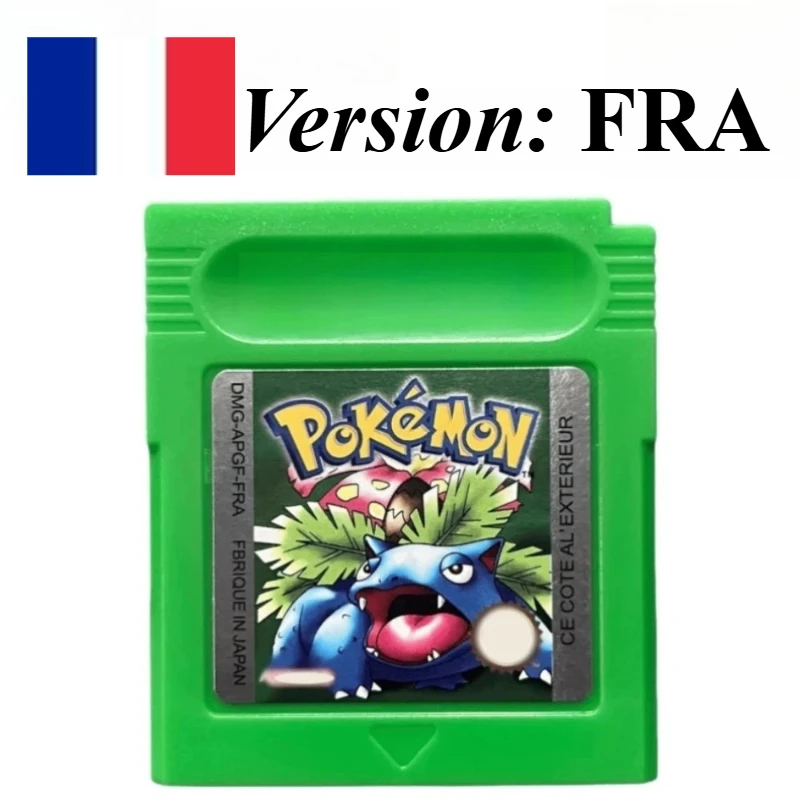 Pokemon FRA French 7 Styles Game Card Grey/Red/Yellow/Gold/Crystal/Blue/Green for GBC GBA SP High Quality Game paradise image 3