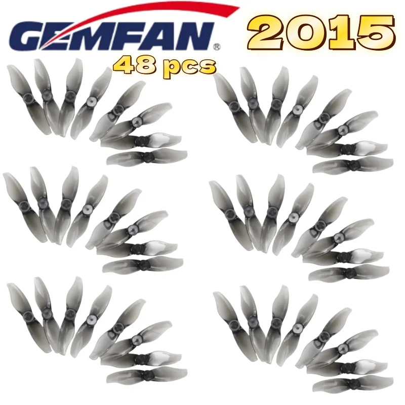 48 pcs  GEMFAN 2015 Hurricane 2X1.5 2-Blade PC Propeller 1.0mm/1.5mm for RC FPV Freestyle 2inch Toothpick Drone DIY Parts
