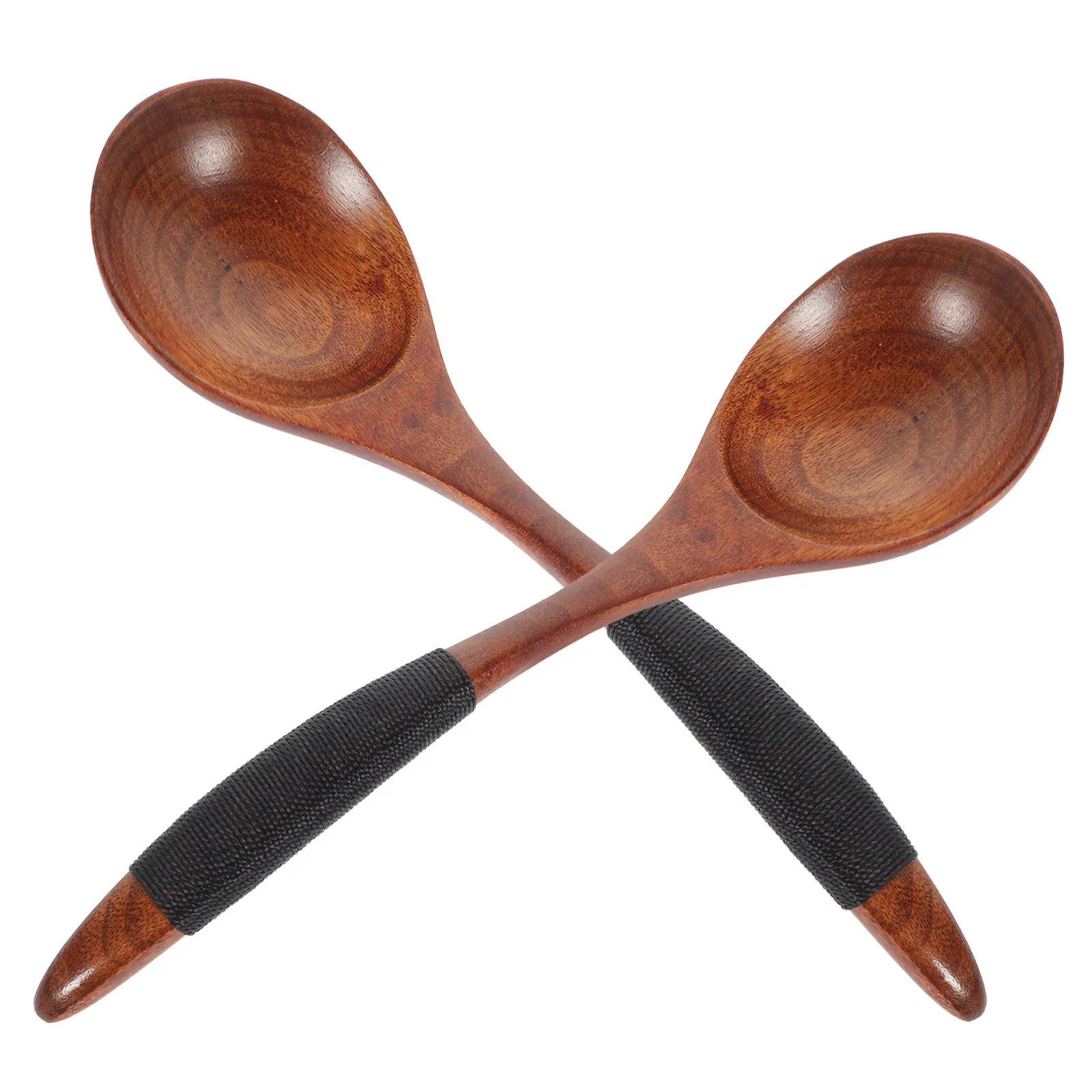 

2Pcs Wooden Honey Spoon Stirring Long H Soup Kitchen Ladle Reusable Dessert Salad Food Spoons Easy Clean Sturdy Practical