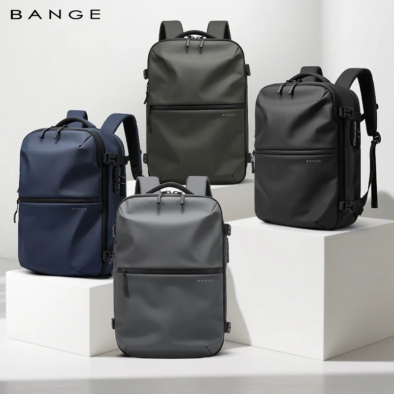 BANGE Nuova borsa da cabina antifurto Zaino da viaggio con separazione bagnata e asciutta per uomo Donna Bagaglio a mano Zaini per laptop da 15,6 pollici