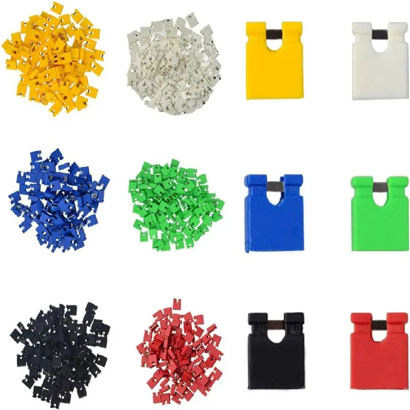 500/800PCS Pitch 2.54mm-10mm Header Jumper Shorted Cap/Wire Housings Connector Black Yellow Blue Red Green White for Arduino