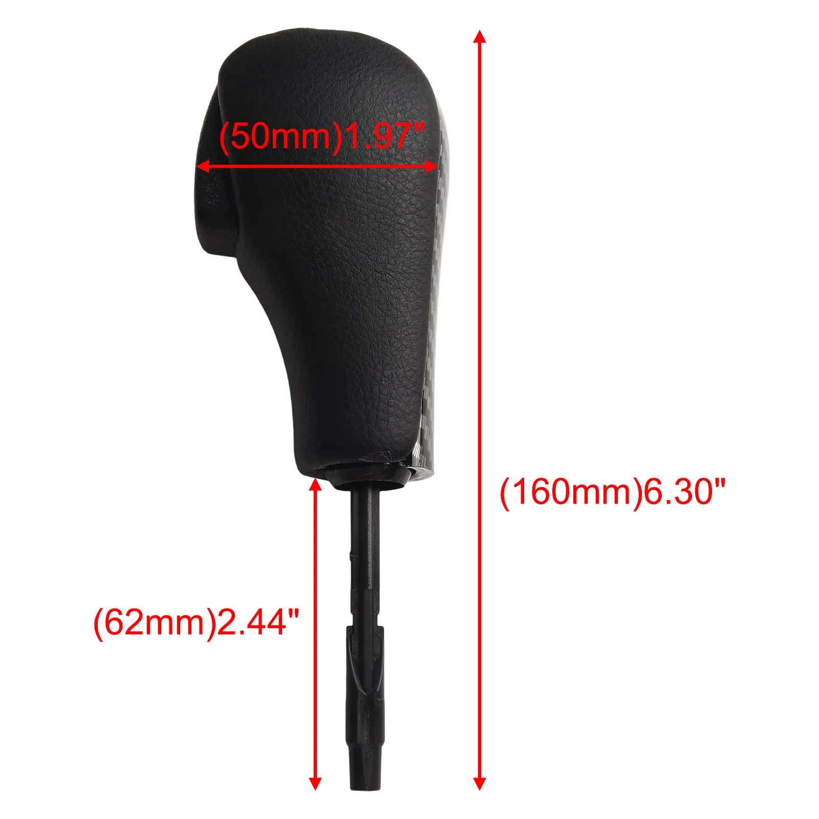 Color Black Automatic Gear Shifter Fit For BMW Series Non deformation Feature PU Leather Covering Stylish Appearance