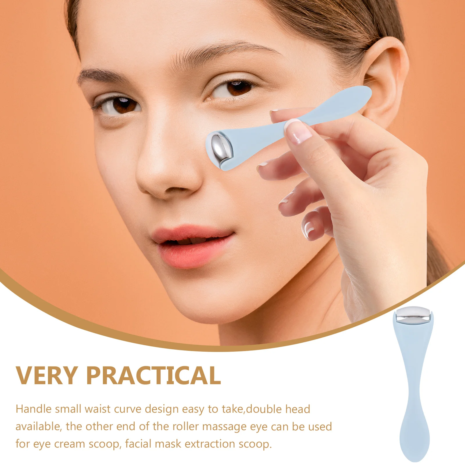 

Mini Eye Cream Massage Cooling Spoon Applicator Small Eye Massager Rod Reduces Puffiness Shadows Face