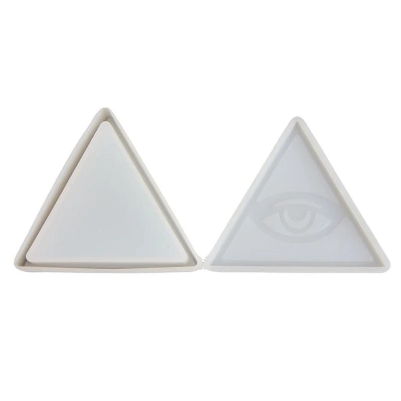 N5KE Jewelry Holder Mold for Triangle Mold Blue Eye Trinket Holder for Case wit