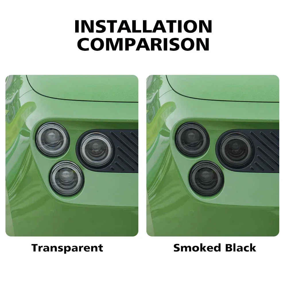For NIO Firefly 2025-2026 Smoke Black High Gloss Pre-Cut TPU Car Headlight Protective Film PPF Anti-Scratch Vinyl Wrap Cover Kit