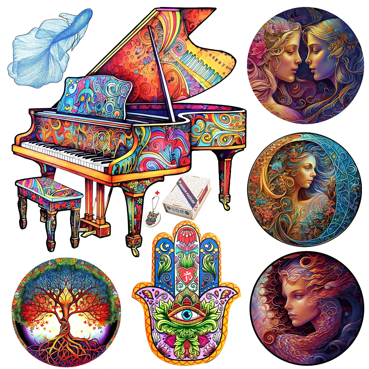 

Colorful Piano Wooden Jigsaw Puzzle Toy Wooden Puzzles For Adults Kids Christmas Gifts Educational Games Toys Horoscope Puzzle