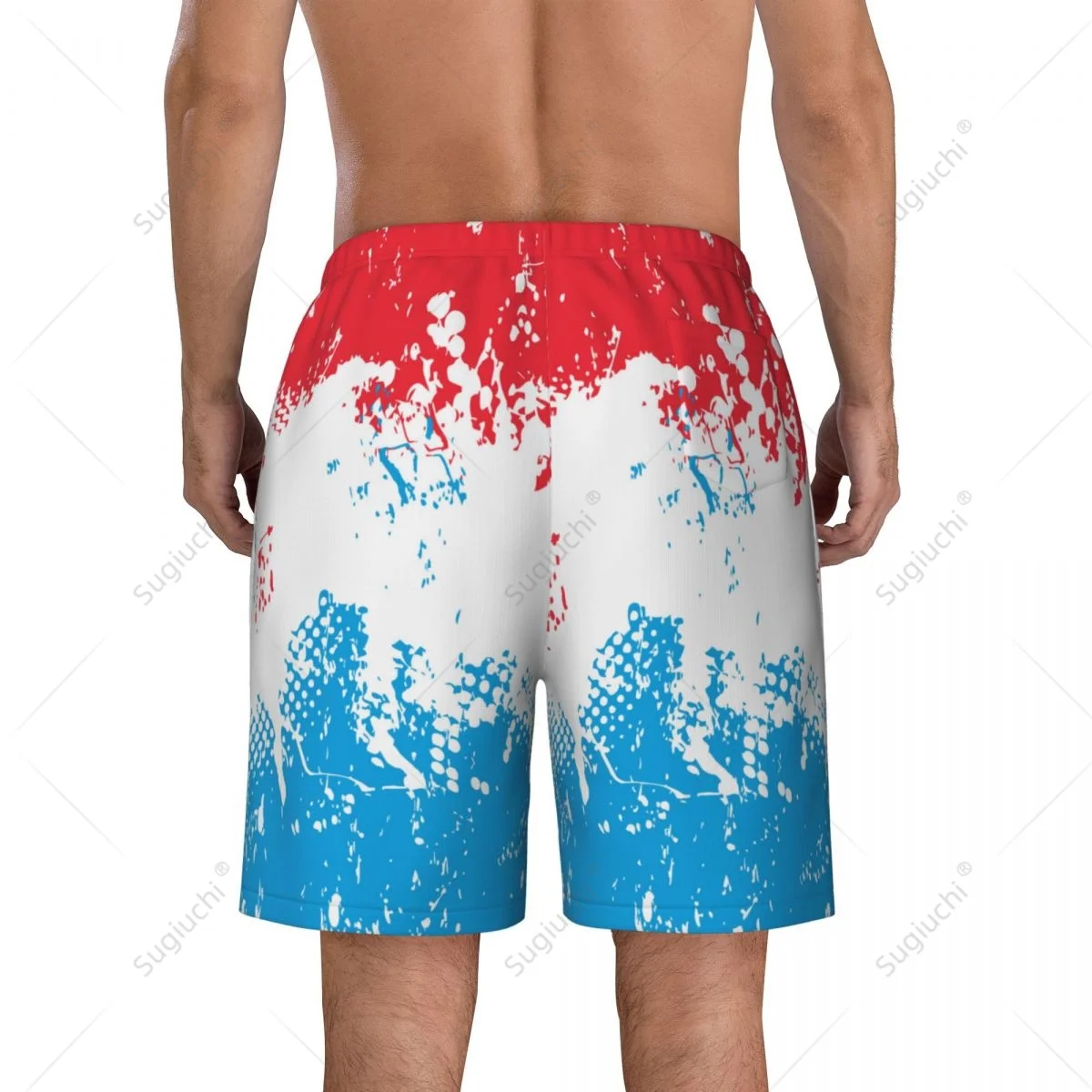 Men's Luxembourg Flag Beach Pants Board Shorts Surfing Boys Soccer Cycling Swimwear Running Polyester