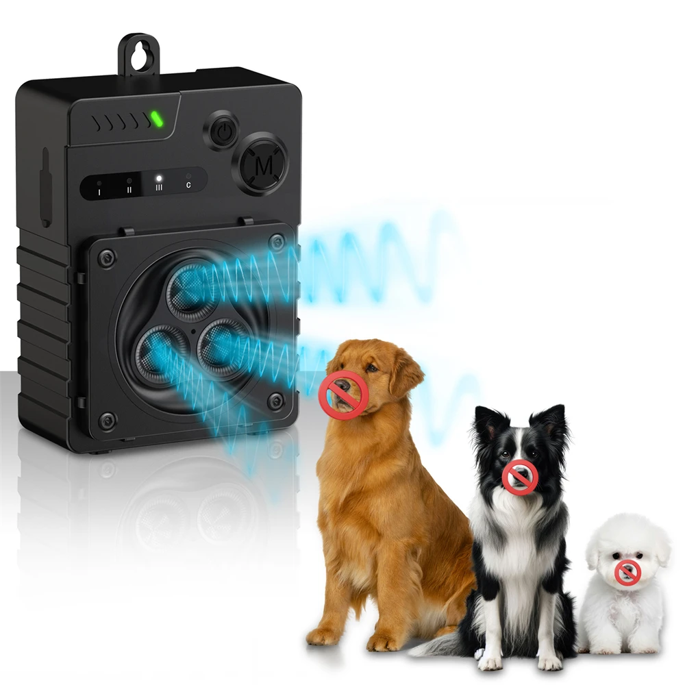

Automatic Ultrasonic Dog Anti-Bark Device Rechargeable High Power Indoor & Outdoor Dog Barking Stopper Repeller Bark Repellent