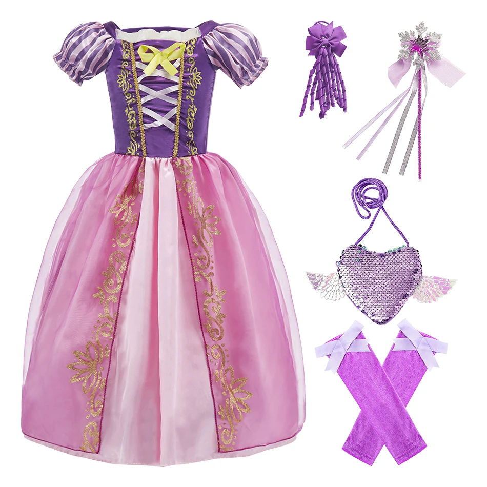 

Baby Girl Christmas Party Cinderella Costumes Girls Clothes Child Rapunzel Dress Up Kids Halloween Belle Princess Dresses Sets