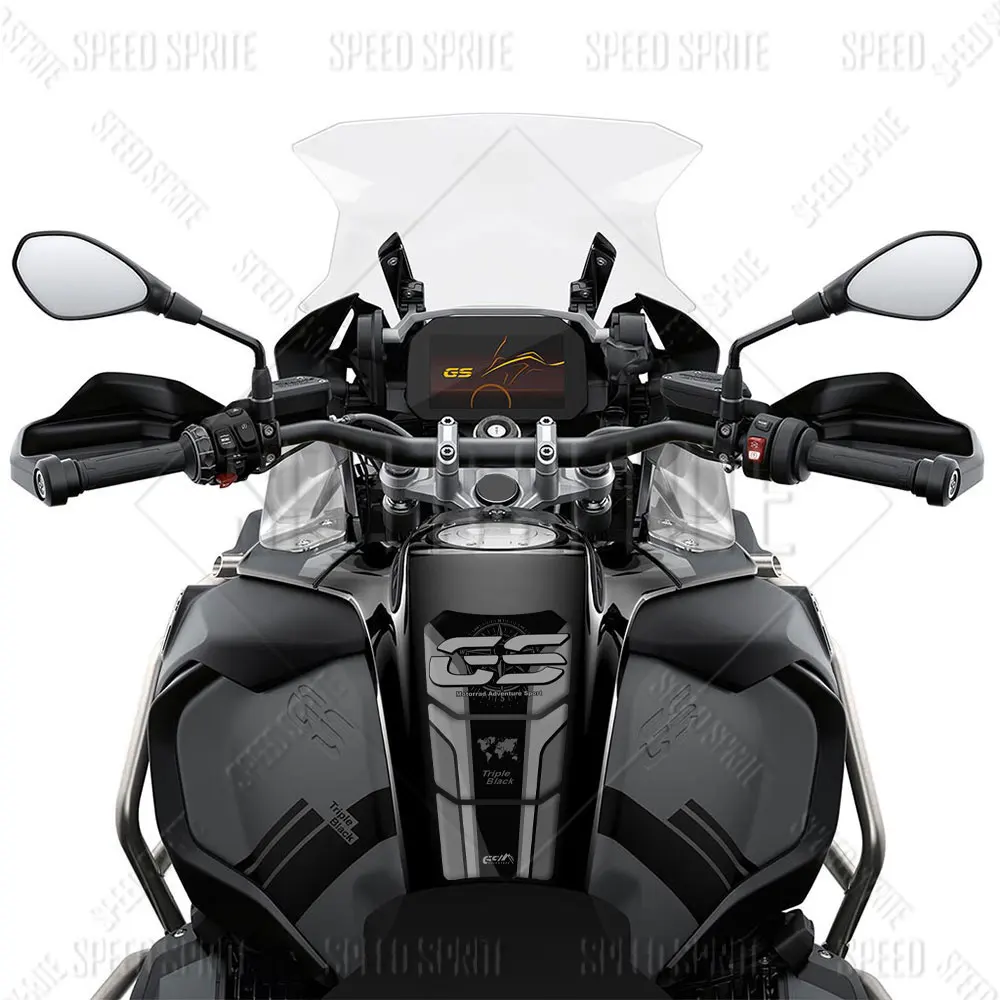 3D Motorcycle Tank Pad Sticker Protector Triple black 40 years Decal For R1200GS ADV R1250GS R 1250 GS Adventure 2022 2023