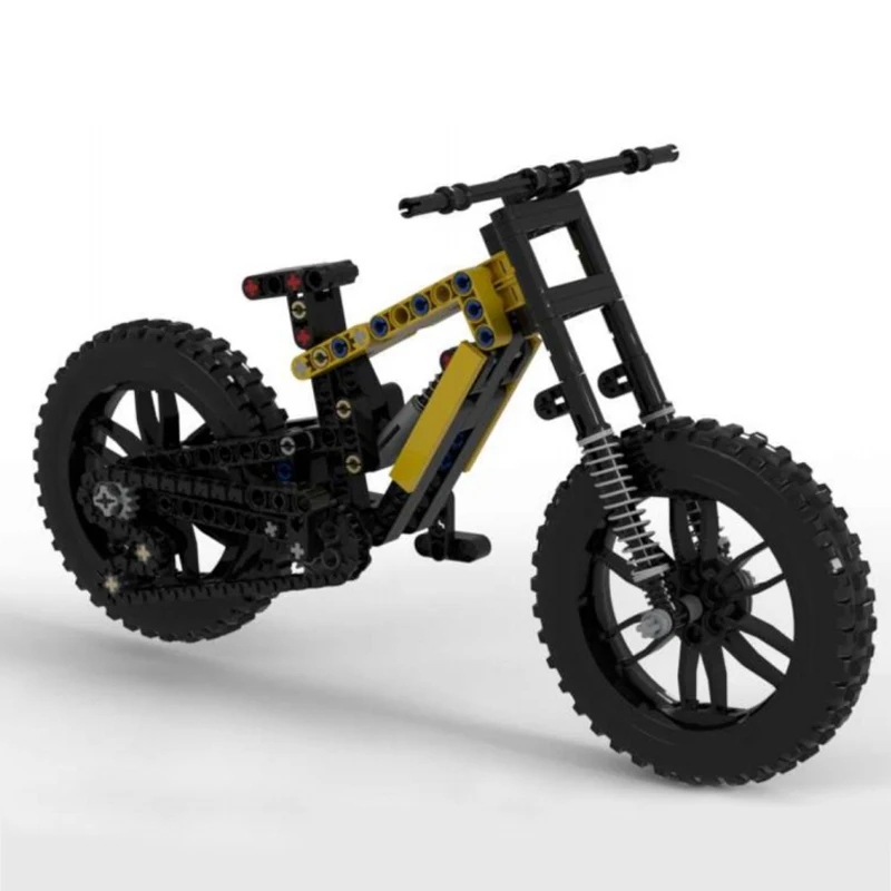 

MOC Спорт на открытом воздухе, набор строительных блоков для горного велосипеда, механическая модель внедорожного велосипеда, детские сборные игрушки, подарок на день рождения для мальчика