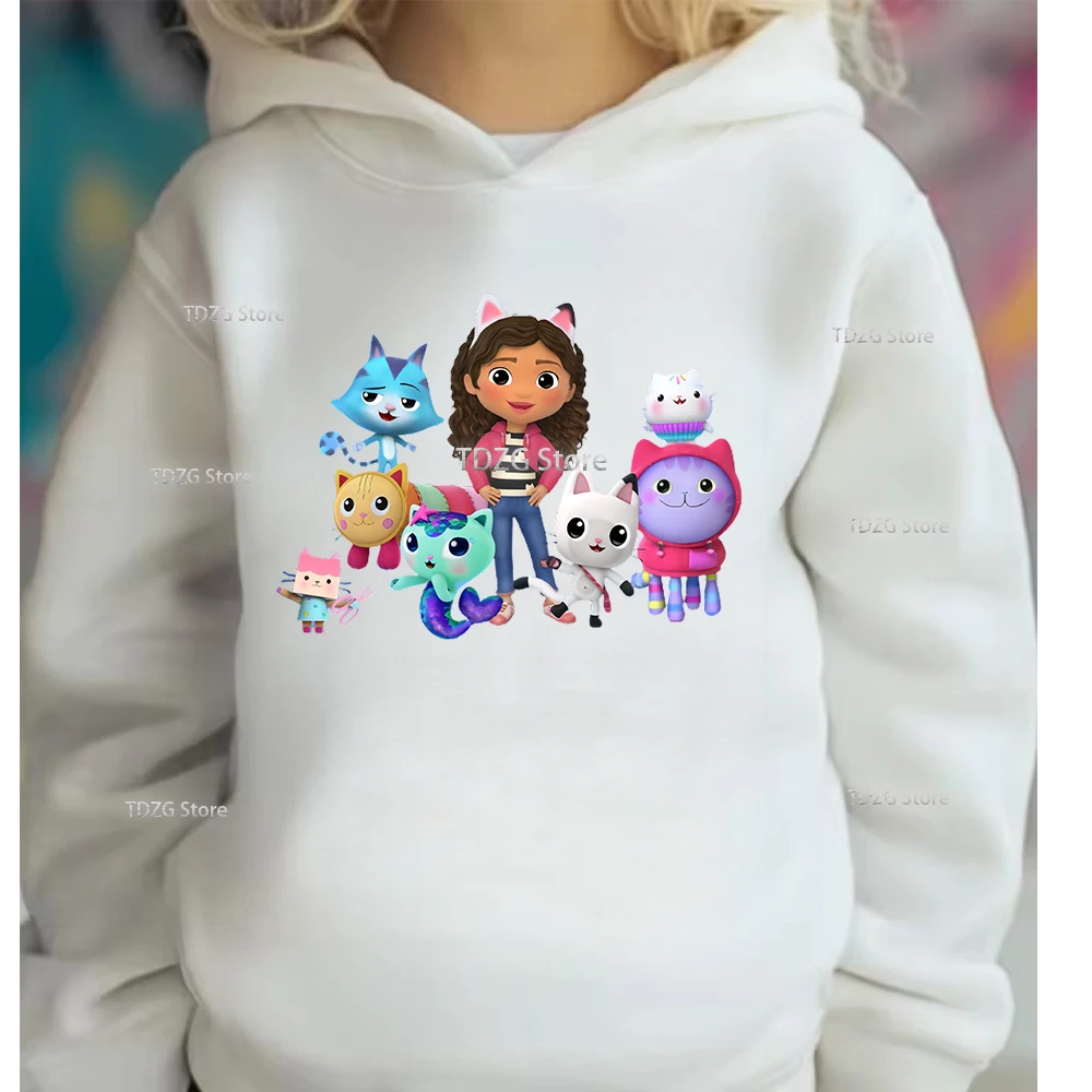 Gabbys بيت الدمية هوديي الأطفال الخريف جديد الاطفال معاطف طويلة الأكمام الفتيان Gabbys القطط البلوز الفتيات ملابس كاجوال الشتاء #1