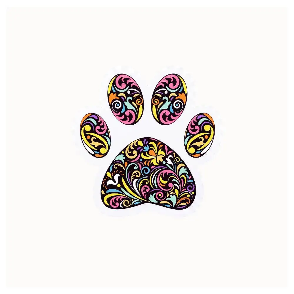 Dog Paw Print Waterproof Stickers For Decorating Car Windows Motorcycles And Computers.