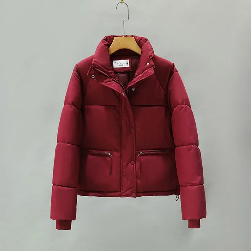 2024 New Autumn Winter Parka Jacket Women Casual Tops Women's Cotton-Padded Clothes Short Jacket Coats Female Outerwear Parkas