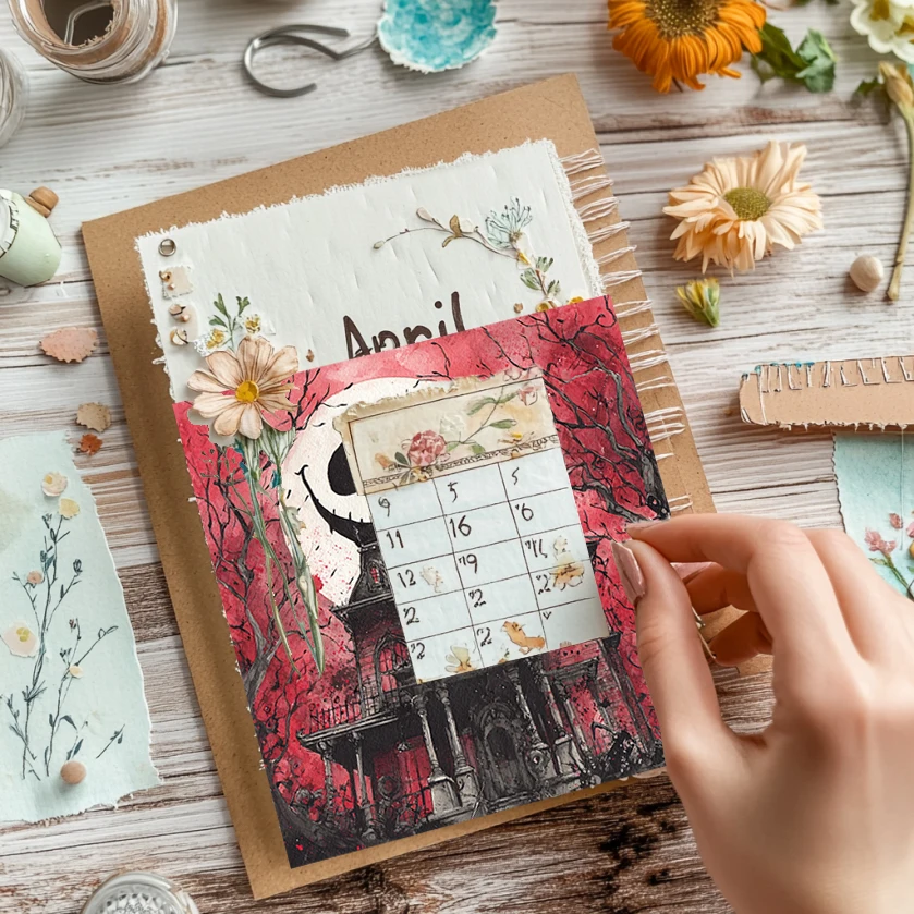 36 Sheets 6"x6" Scrapbook Paper Pack: Vintage Typography & Ink Wash Prints for Scrapbooking, Origami & Retro Junk Journal .