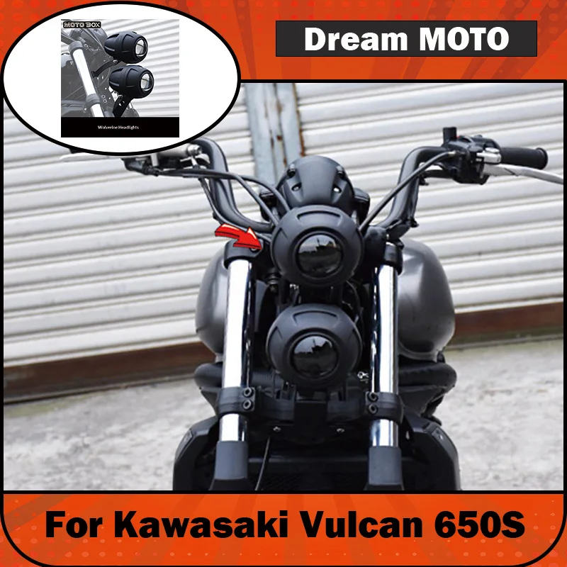 【Premium】For Kawasaki Vulcan 650S modification: Wolverine-style headlights, set of two vintage front headlights – accessories sp
