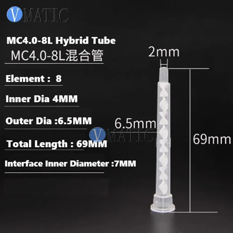 【Free Shipping】MC4.0-8L AB Static Mixing Nozzle | for 2K Adhesive Dual Cartridge Dispensing