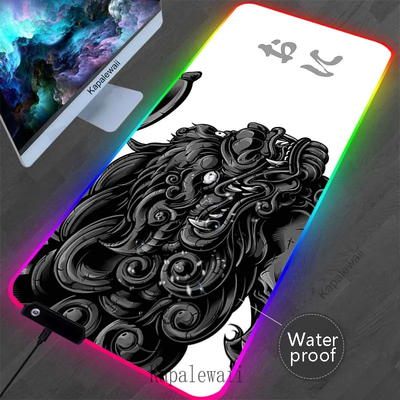 

RGB Waterproof Mythical Large Gamer Mousepad Gaming Speed Mouse Pad 900x400mm Luminous Mouse Mat Game Accessories Keyboard Pads