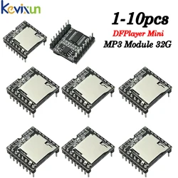 10/1pcs Dfplayer Mini MP3 Player with TF Card U Disk Audio Voice Module Serial Port AD for Arduino IO MP3-TF-16P