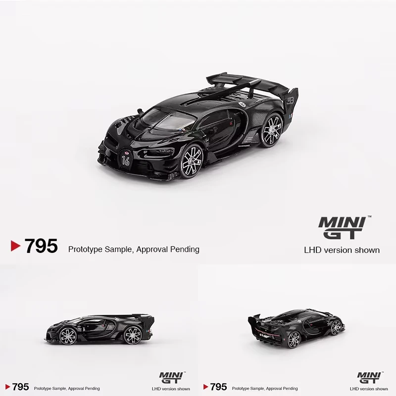 Minigt 1:64 bugatti vgt chiron divo centodieci eb110 gt escuro diecast modelo de carro brinquedos