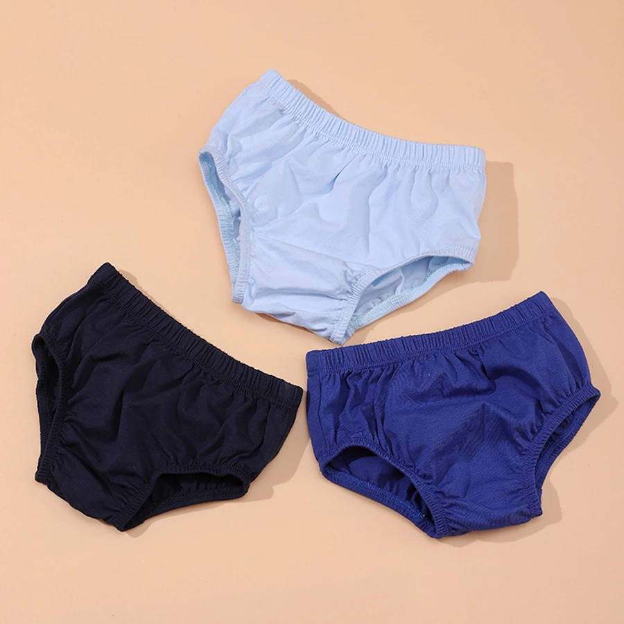 Newborn Baby Diaper Cover Casual Kids Short Pants Plain Color Cotton Toddler Boys Breathable Bloomers Briefs Underwear