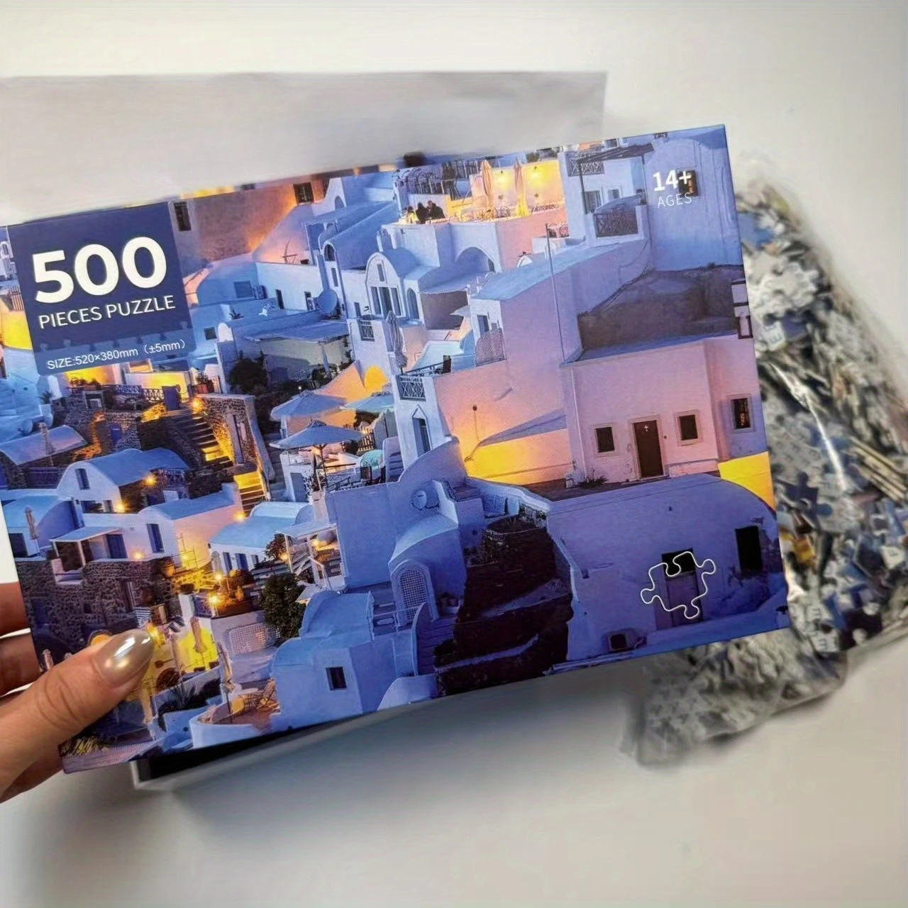 Puzzle da 500 pezzi con paesaggio urbano affascinante, regalo di Natale per adulti, tavola da 20,5x15 pollici, idea di puzzle popolare