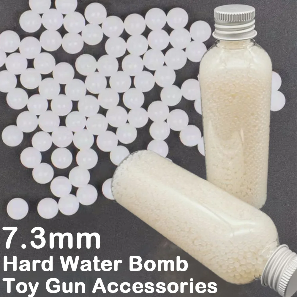 

8000 Rounds 7-8MM White Soft Bullet with Bottle Plastic Harden Abrazine Water Bomb Outdoor Shooting Expansion Water Beads