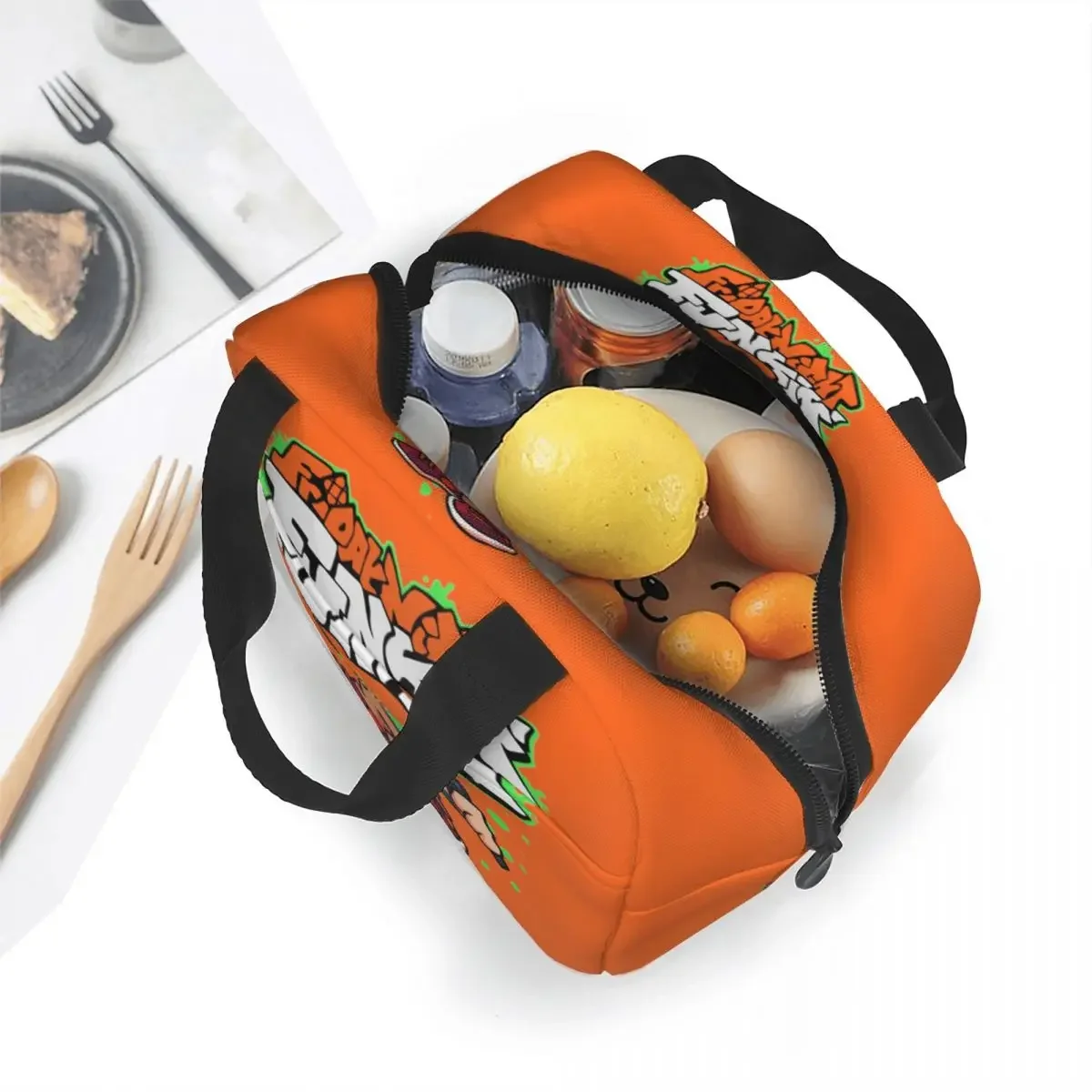 Friday Night Funkin Pico Insulated Lunch Bag Thermal Bag Meal Container Portable Tote Lunch Box Food Bag Work Outdoor