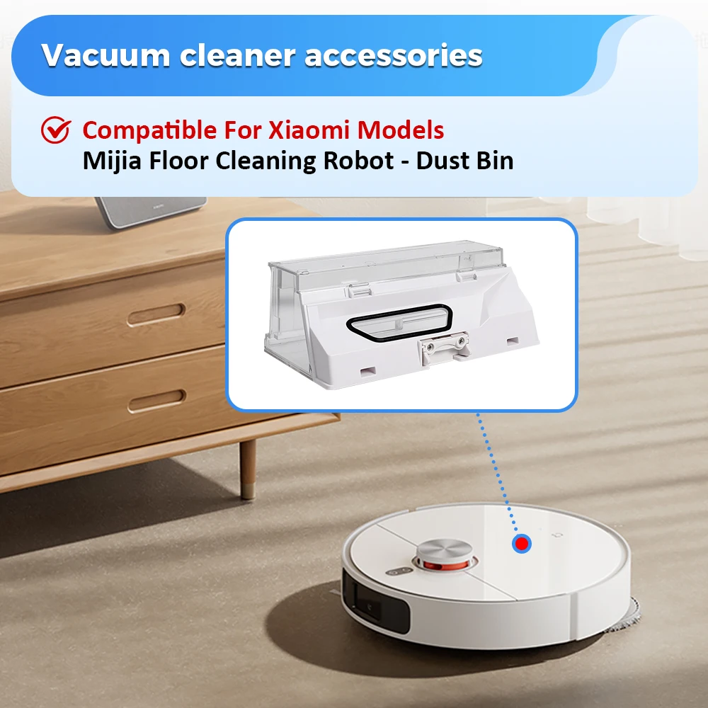 صندوق الغبار بن الملحقات ل Xiaomi Roborock S5 S50 S51 S52 S55 S6 T6 جهاز آلي لتنظيف الأتربة أجزاء صندوق صندوق الغبار مجموعات مرشح HEPA
