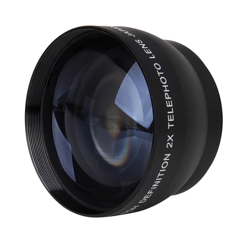 ●52mm 2X Magnification Telephoto Lens for AF-S 18-55mm 55-200mm Lens Camera