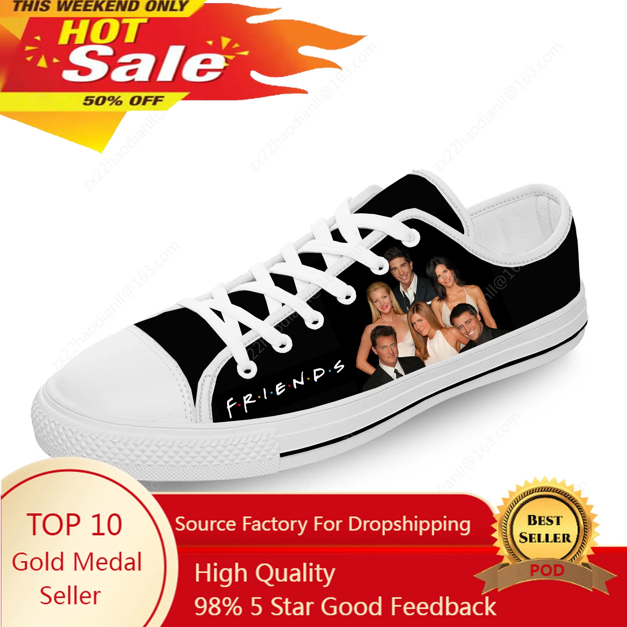 

Friends Low Top Sneakers Mens Womens Teenager Tv Show Casual Shoes Canvas Running Shoes 3D Print Breathable Lightweight shoe