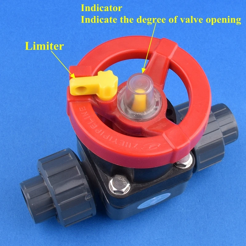 Inner Dia 20/25/32mm UPVC Union Diaphragm Valve Garden Irrigation Flow Regulating Valve Aquarium Water Pipe Water Supply Joint