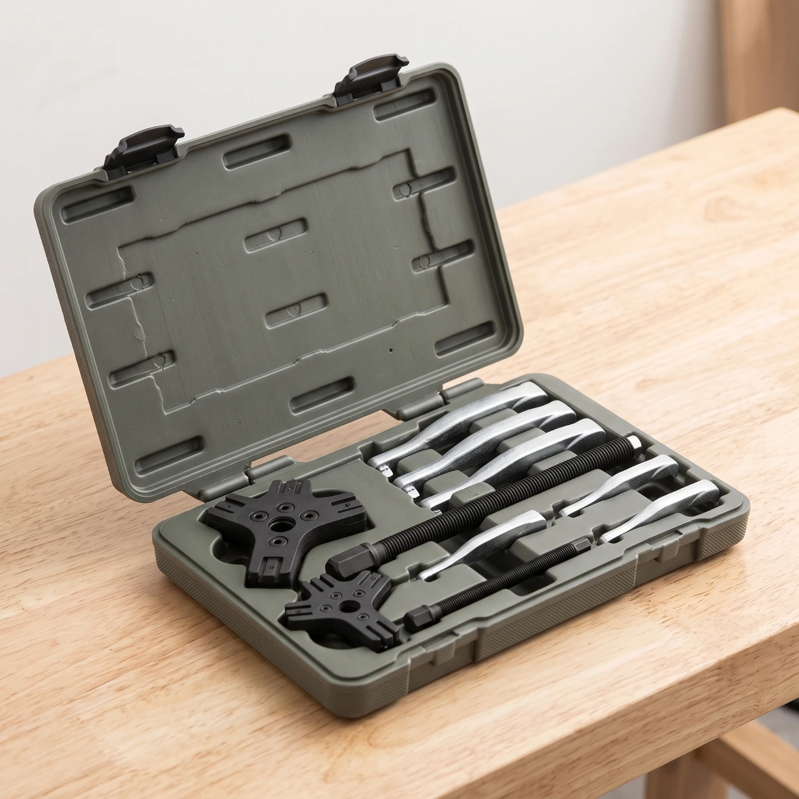 10 Pieces Puller Set with Case Versatile Gear Puller Tool Industrial-Grade Sturdy for Mechanics, Auto Repair, Garage