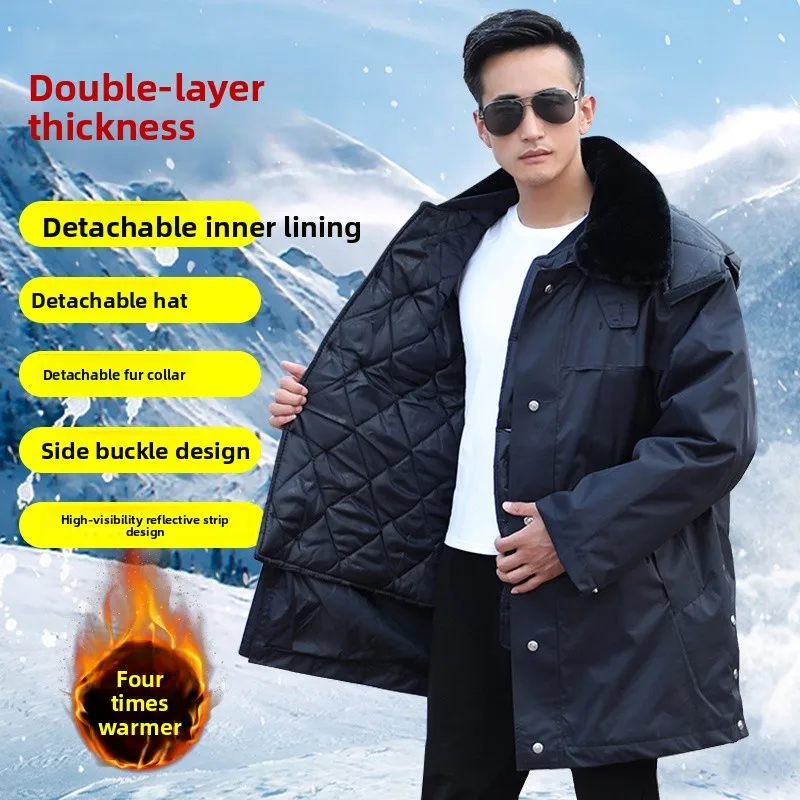 

Thiened Military Cotton Coat Men's Winter Workwear Long Sle M Model Northeast Big Cotton Padded Jaet Work orm