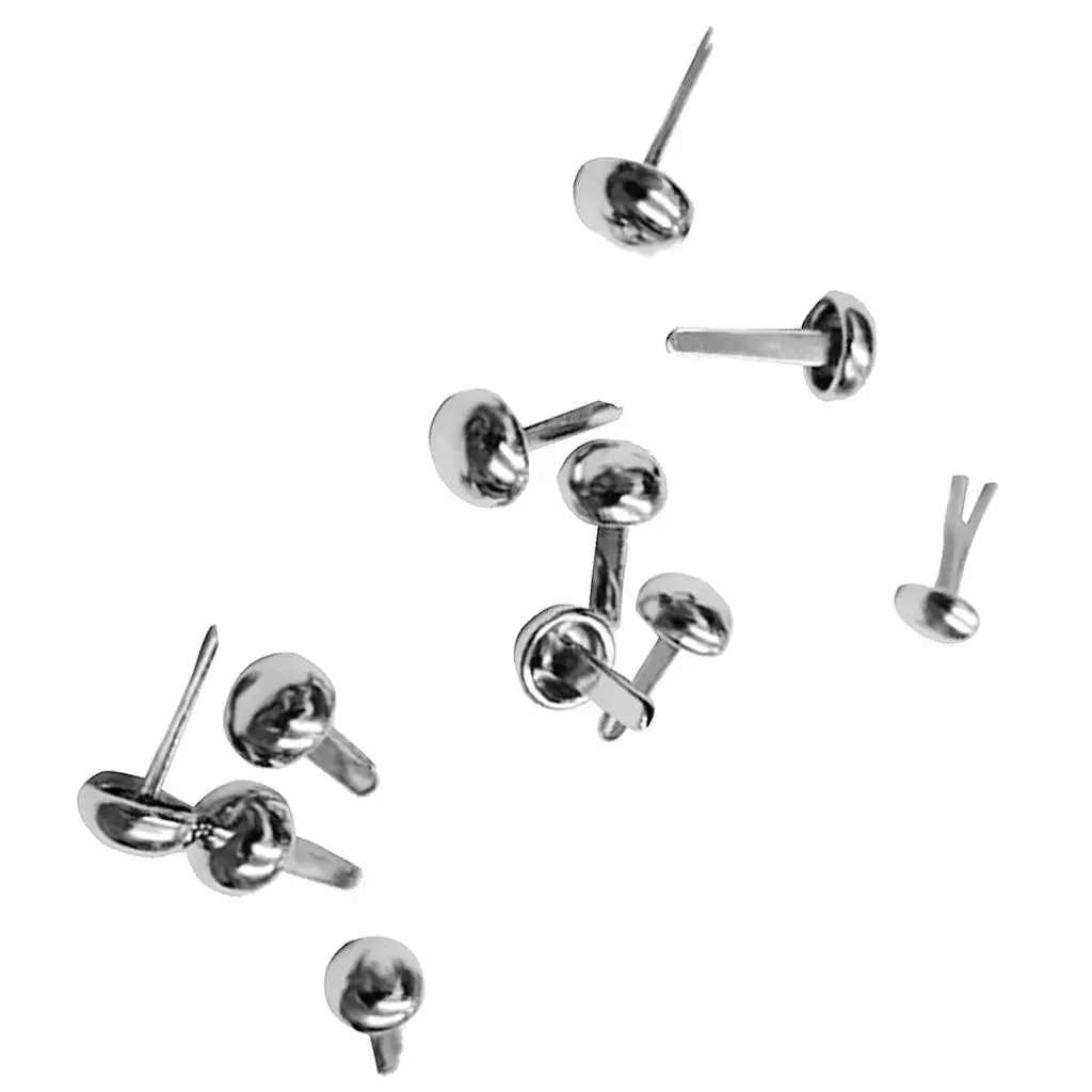 100szt Punk Rivet Metal Studs s Spike Round Screw Craft DIY Decor Silver