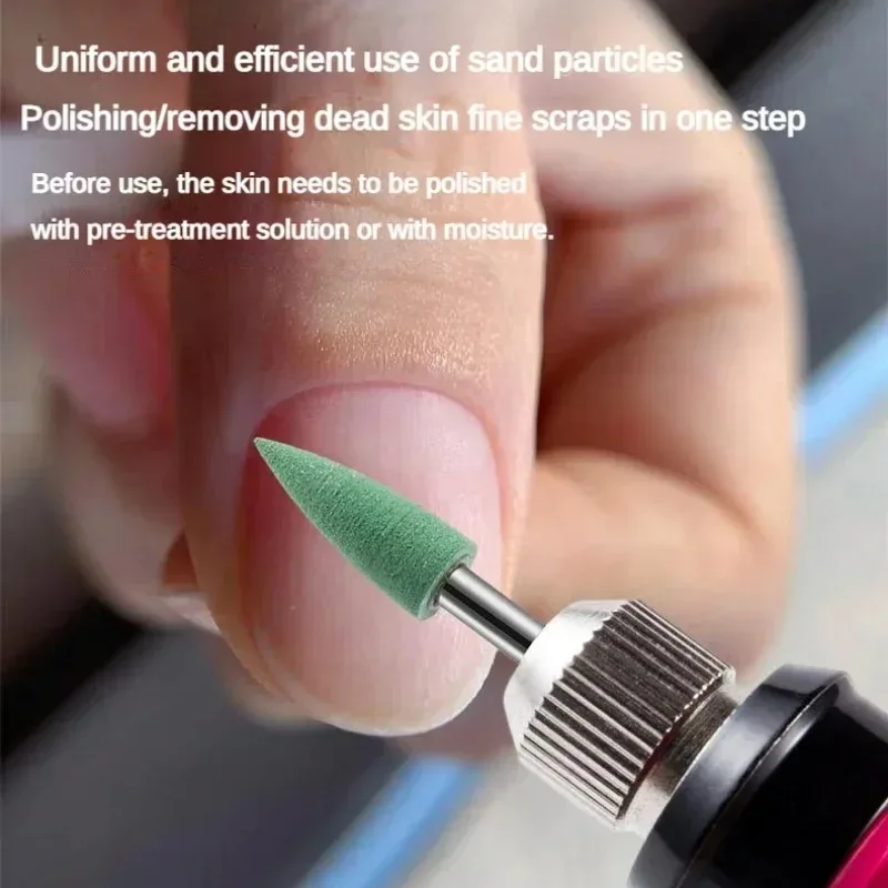 6Pcs Gummi Silikon Nagel Schleifen Kopf Nagel Polieren EntfernungNail Puffer Elektrische Maniküre Maschine Nagel Bohrer Zubehör Werkzeuge