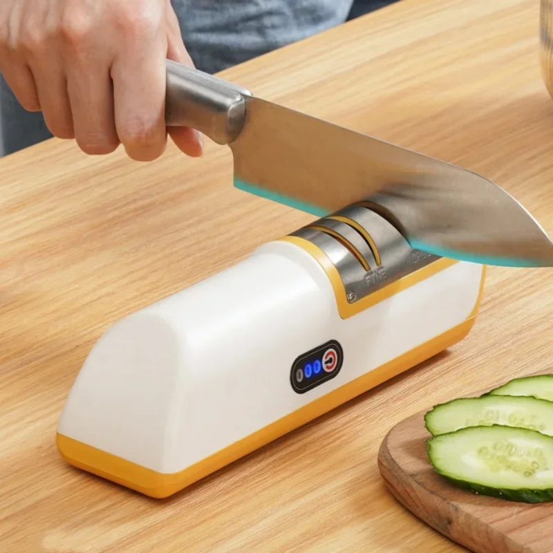 

1Pcs Electric Knife Sharpener Adjustable USB Charging Multifunctional Small Knife Scissor Grinder Home Kitchen Tool Accessories