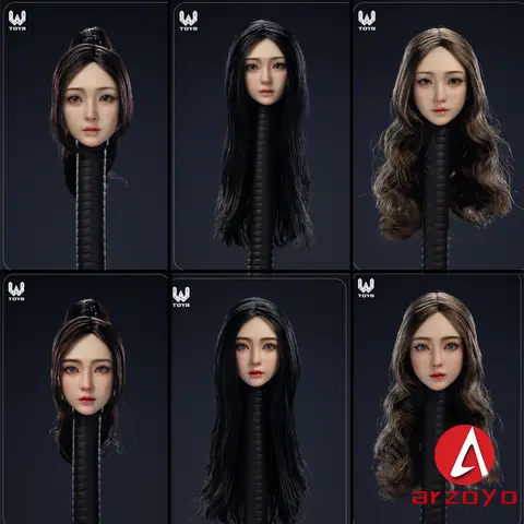 1/6 Skala Xiaoru Rörliga Ögon Kvinnligt Huvud Carving Tung/Lätt Sminkmodell Passar 12'' Kvinnlig Soldat Actionfigur Kroppsdockor 10 best sales 1 6 kvinnligt huvudskulptur - №6