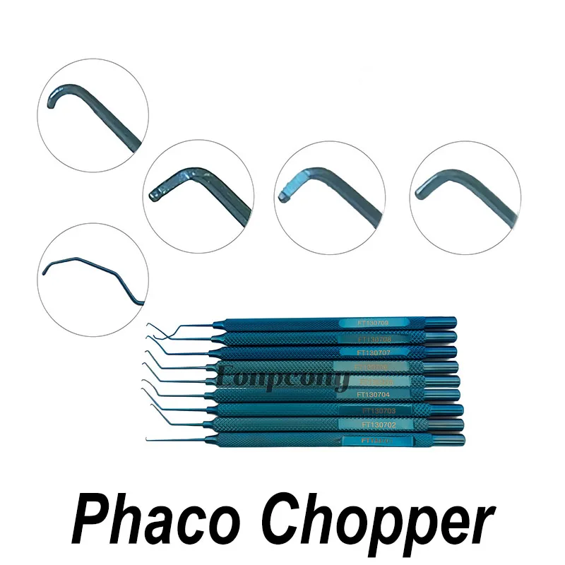 Phaco Chopper เครื่องมือผ่าตัดตา Ophthalmic Instrument Chopper, Splitter, Dissector, Spatula, Rotator และ Manipulator